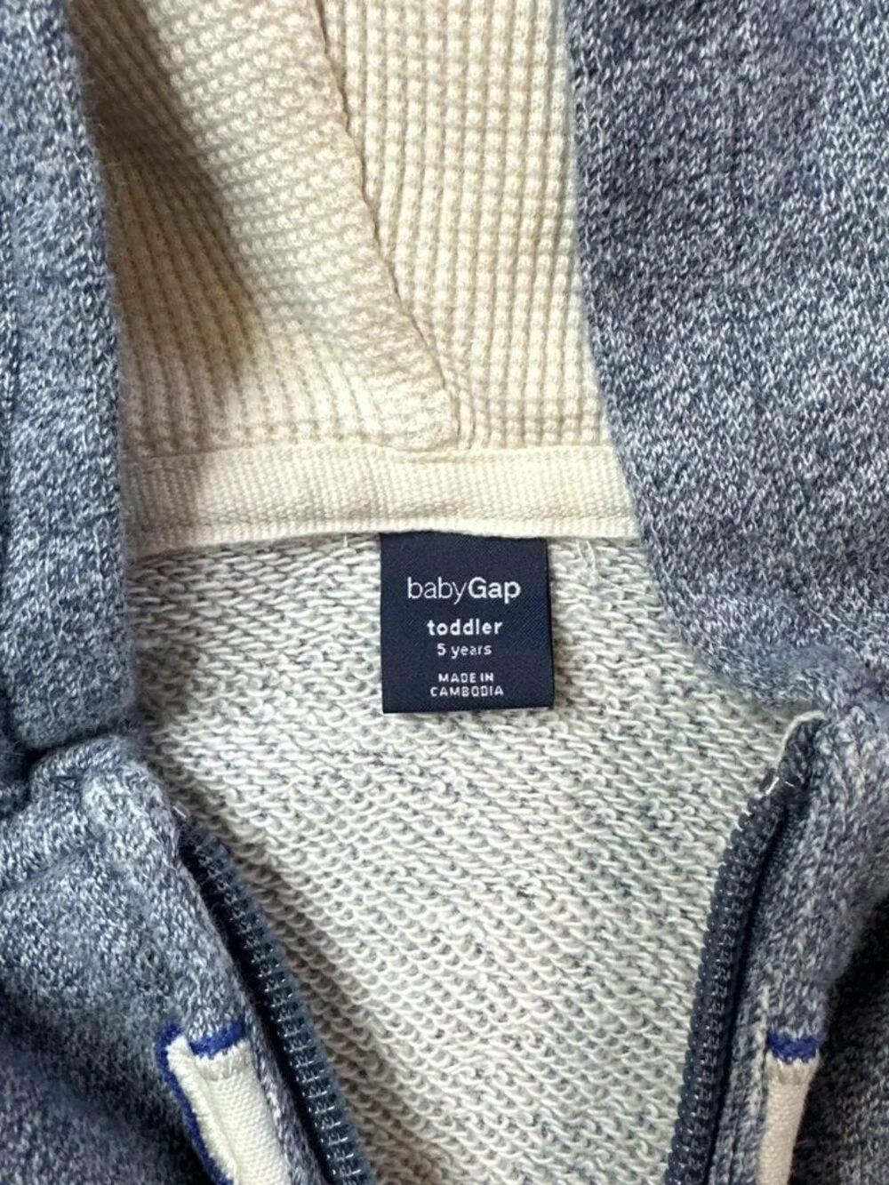 BabyGap Kids' Blue and Grey Hoodie 5T